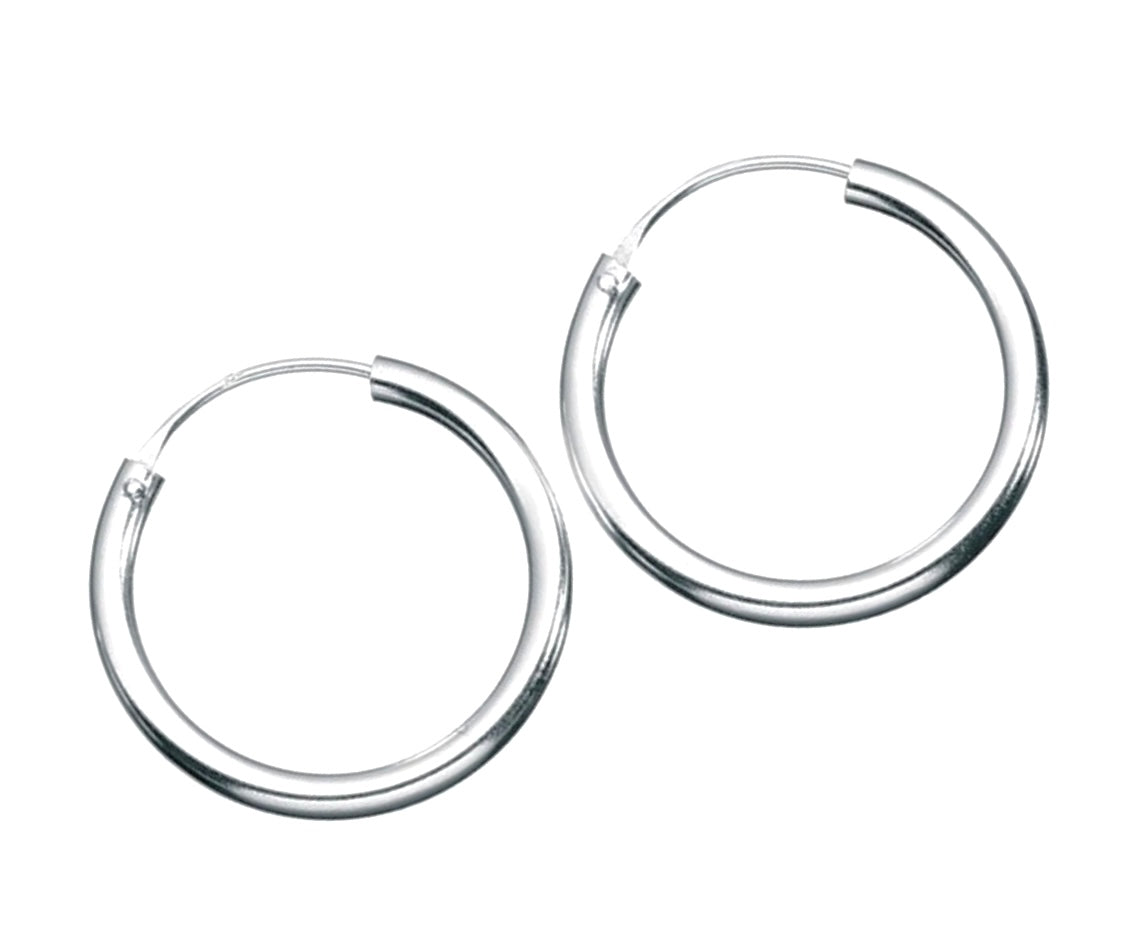 925 Sterling Silver Sleeper Hinged HOOP Earrings Chunky mm Thick