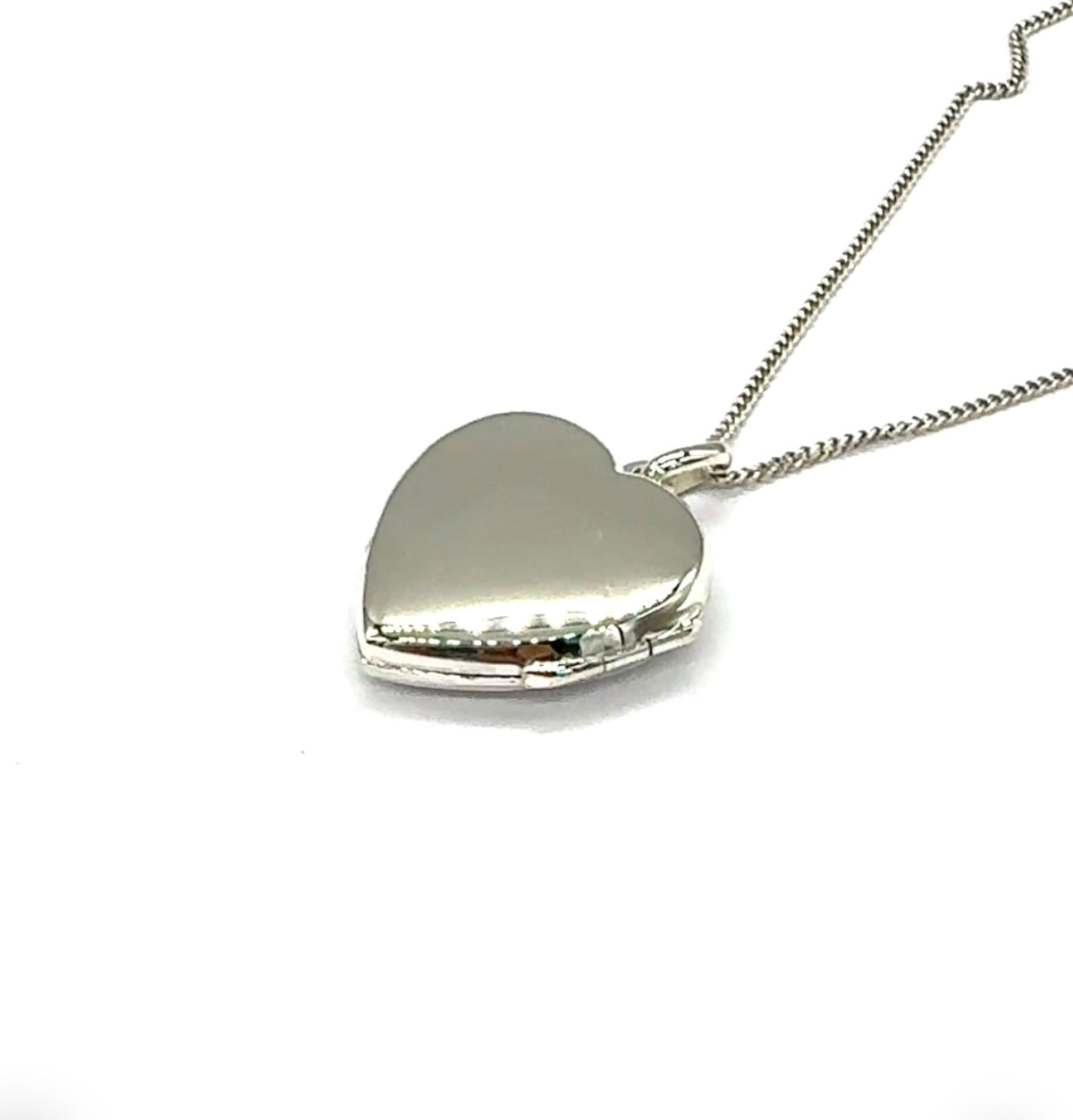 Love HEART Photo Locket Pendant 925 Sterling Silver in Size 14, 16, 18, 20 or 25 mm Diameter and Curb Chain