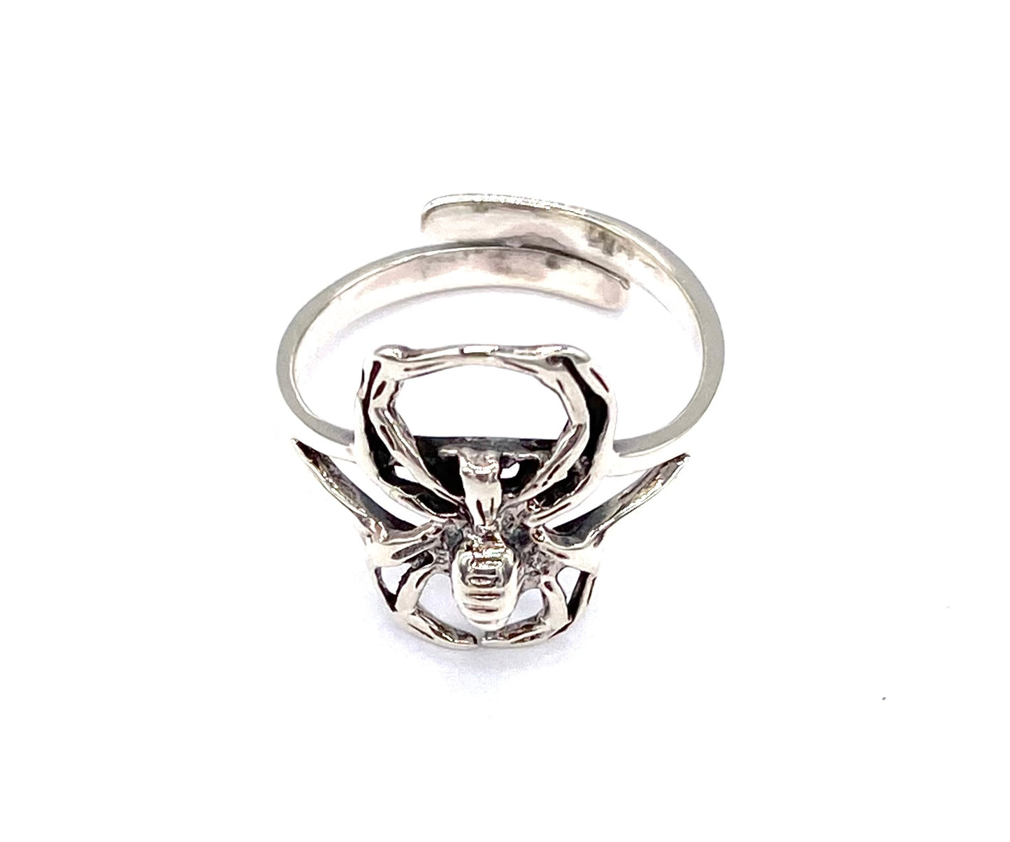 925 Sterling Silver Spider Cuff Ring Adjustable One Size Fit All