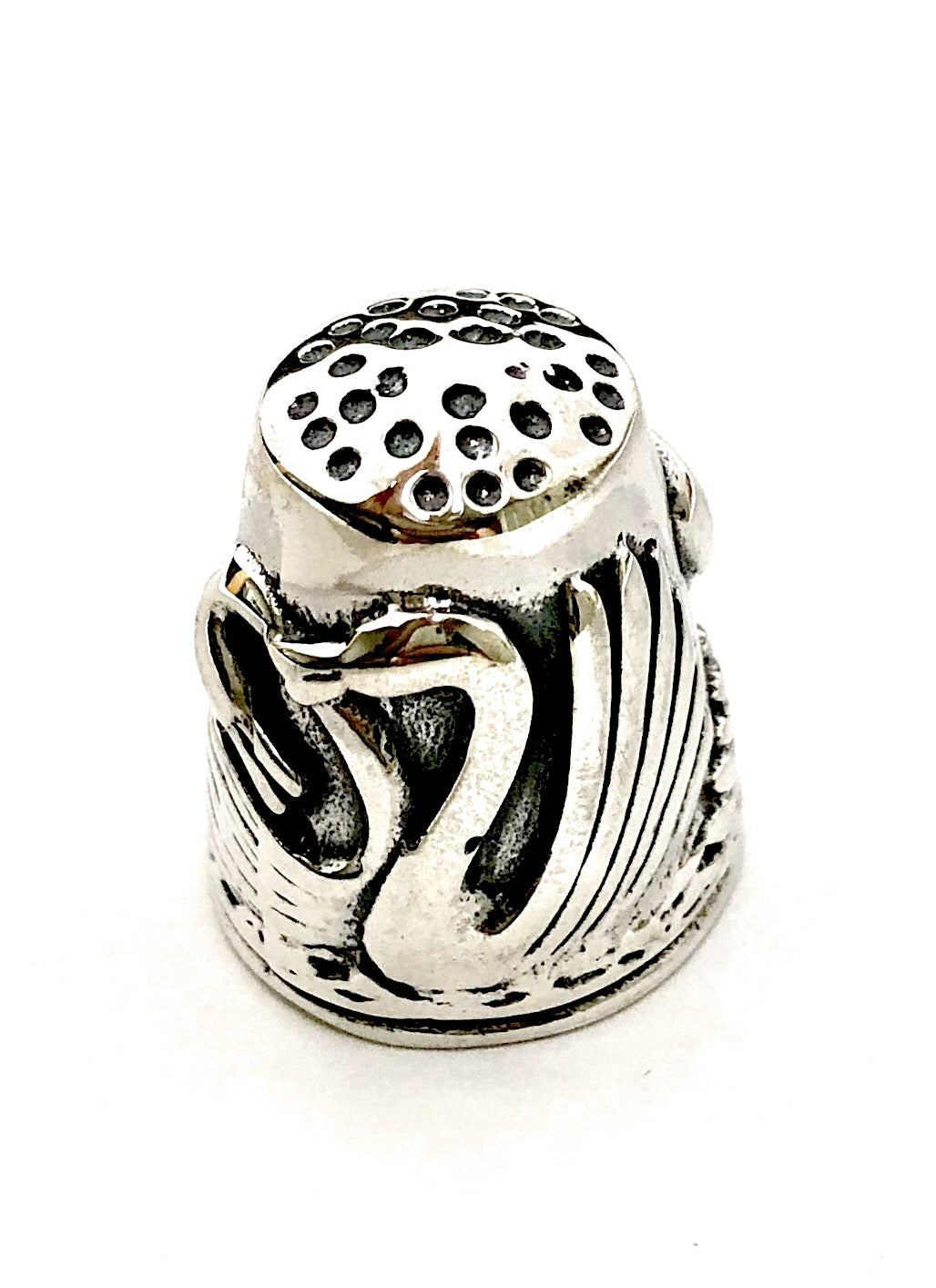 925 Sterling Silver Thimble with Swan Motif on It, Collectable Thimble