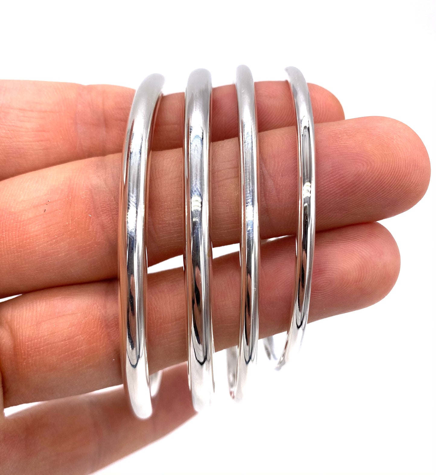 925 Sterling Silver Torque Cuff Bangle Bracelet 3 mm or 5 mm Thickness