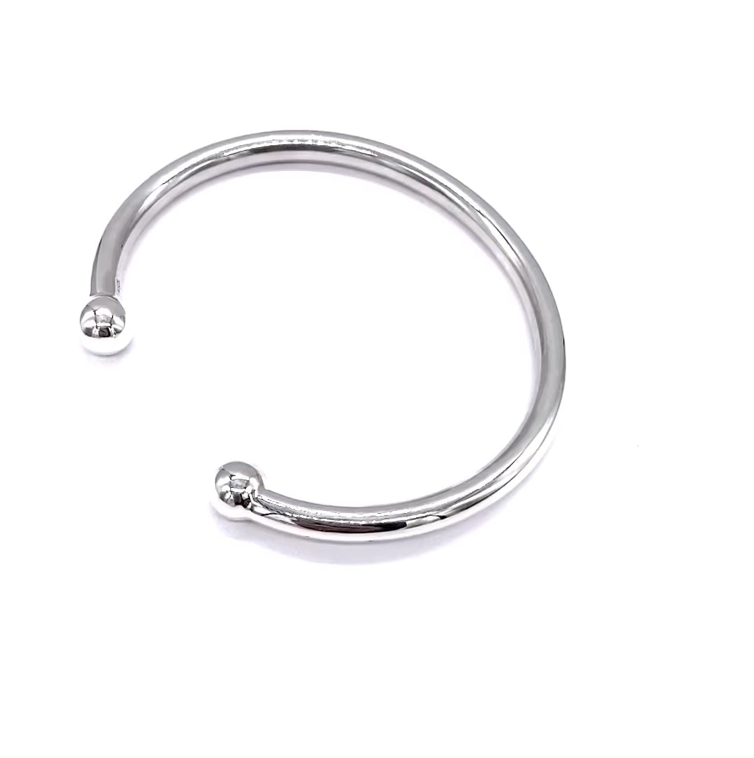 925 Sterling Silver Torque Cuff Bangle Bracelet 3 mm or 5 mm Thickness